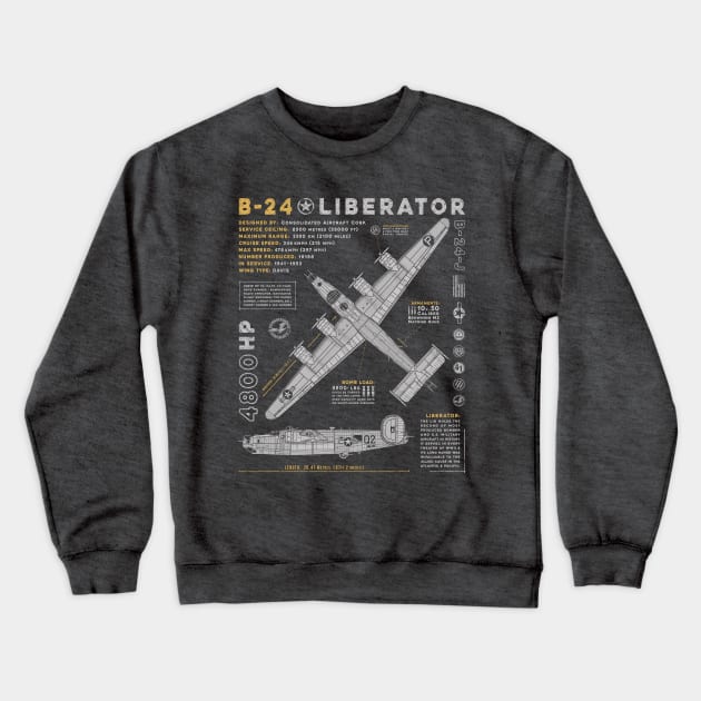 B-24 Liberator Crewneck Sweatshirt by 909 Apparel